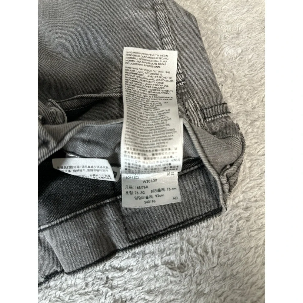 Levis 511 Mens Gray Slim Denim Jeans Size 30x30 Act 30x29 Pants Stretch Pockets‎